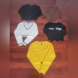 lot of [5] crop sweaters, sweatshirt, tops size M Juniors